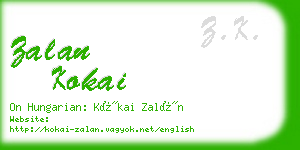 zalan kokai business card